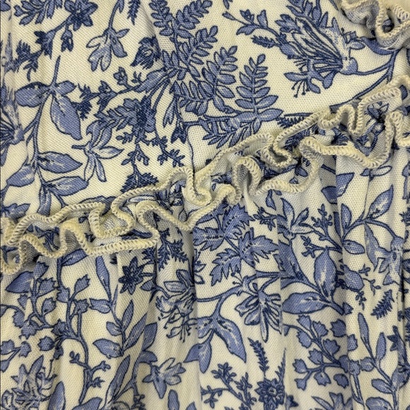 Gianni Bini Blue and White Tiered Dress with Adjustable Strap/ Size Medium - Picture 5 of 10